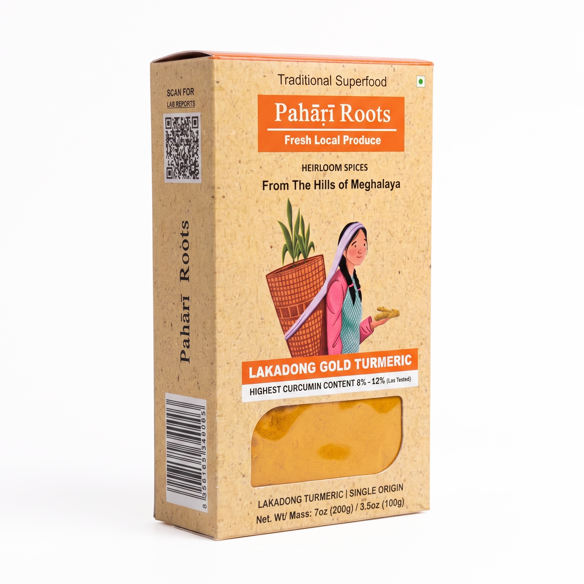 Lakadong Turmeric Powder High Curcumin 8-12%
