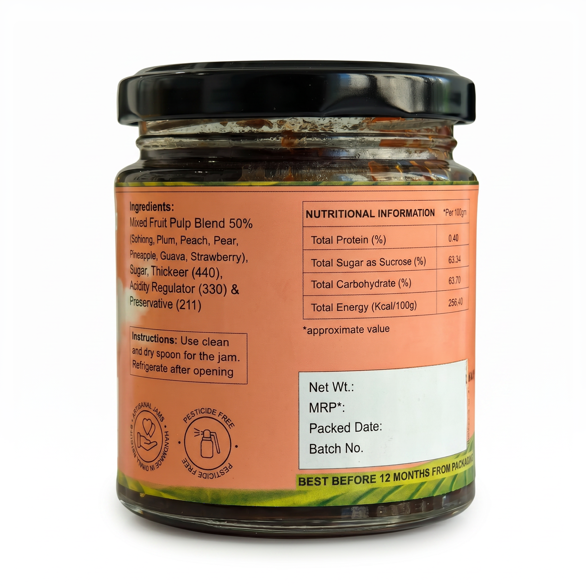 Premium Mixed Fruit Jam from Northeast India by Pahari Roots
